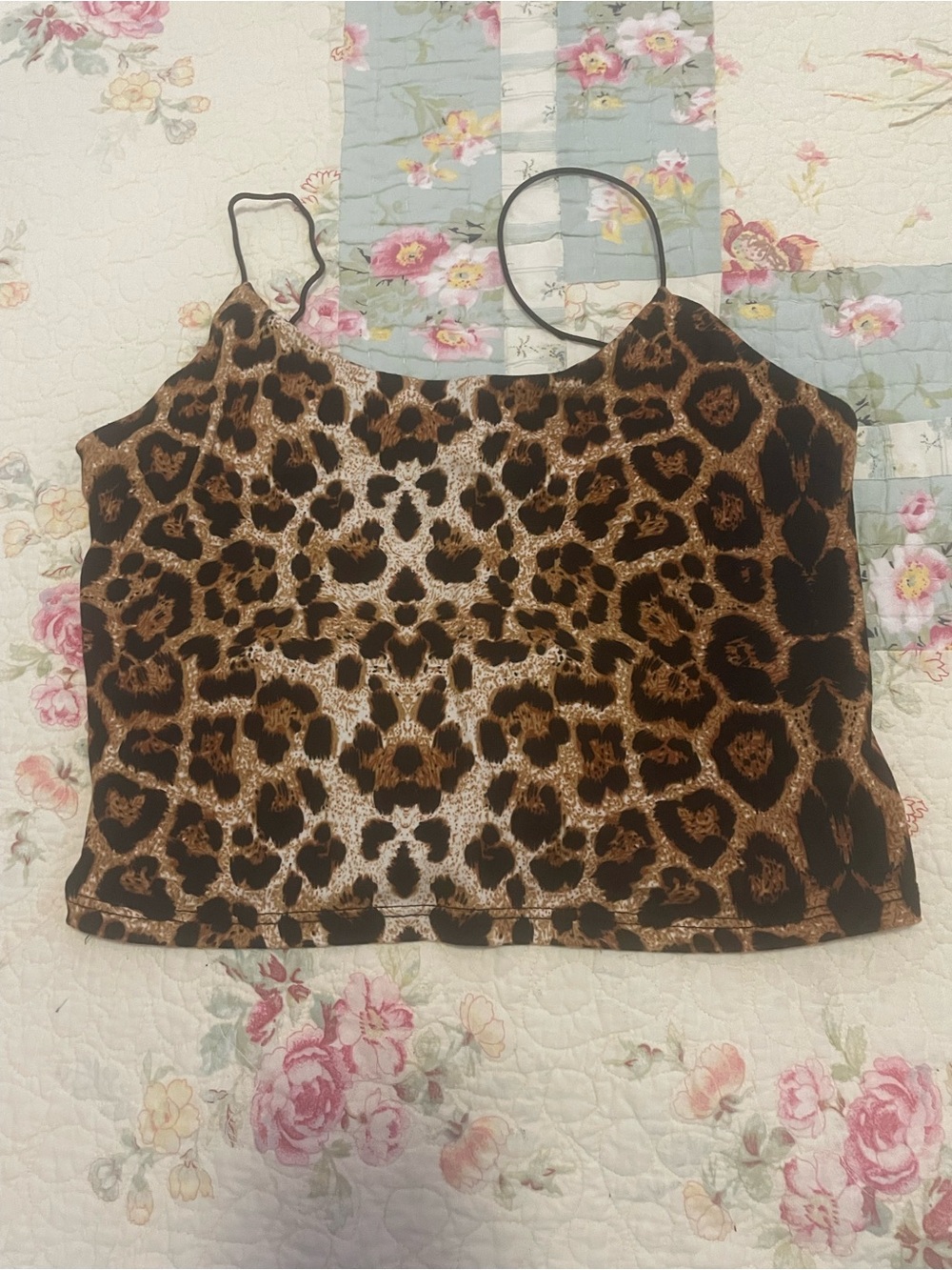 TeenBell Leopard Print Camisole in Brown and Black